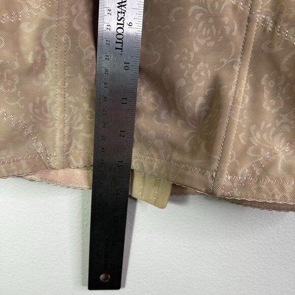 Danbali beige 15 hook boned floral corset size XXL - Picture 5 of 8